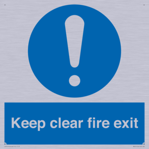 Keep Clear Fire Exit